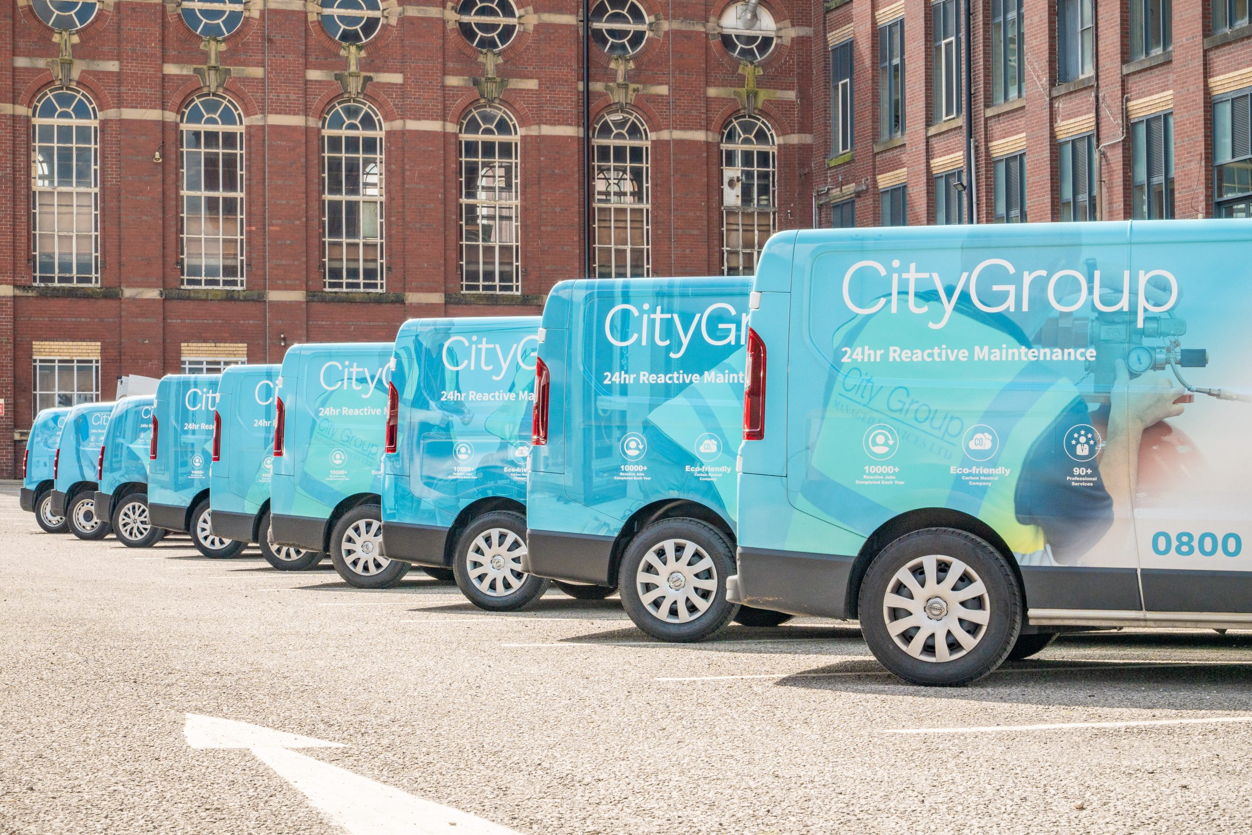 Fleet of City Group vans